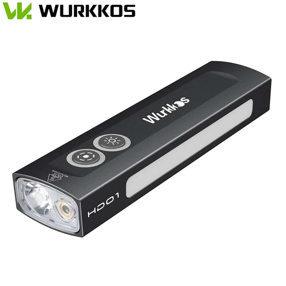 Wurkkos HD01 Multifunctional Flashlight 1200 LM with Green Beam White Light and Side RGB Lights IP65 Waterproof Hiking