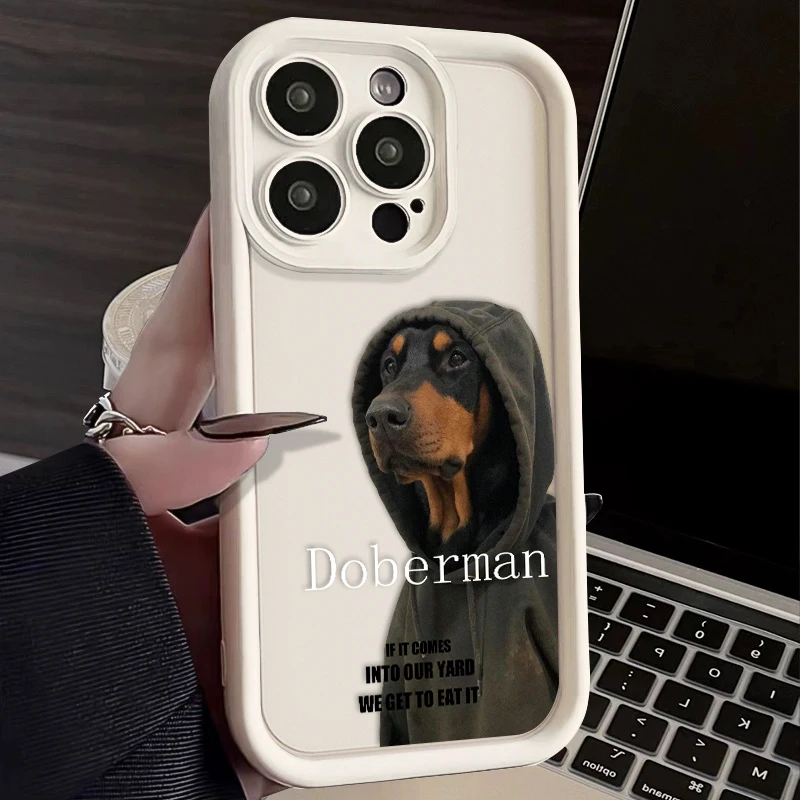 Aloof Doberman Pinscher For iPhone 15 14 13 12 11 Pro Max XS Max X XR 7 8 Plus 6S Eye Ladder Phone Case