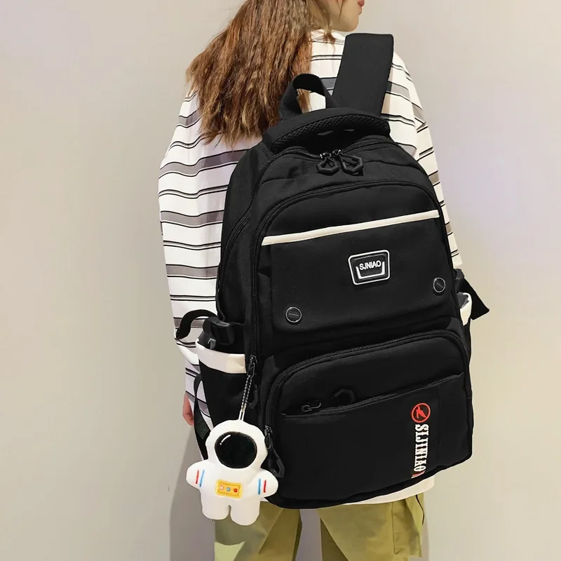 Large Capacity Backpack Women's Bag 2022 Trend Waterproof Breathable School Bag for Women Famous Solid Backbags for Men