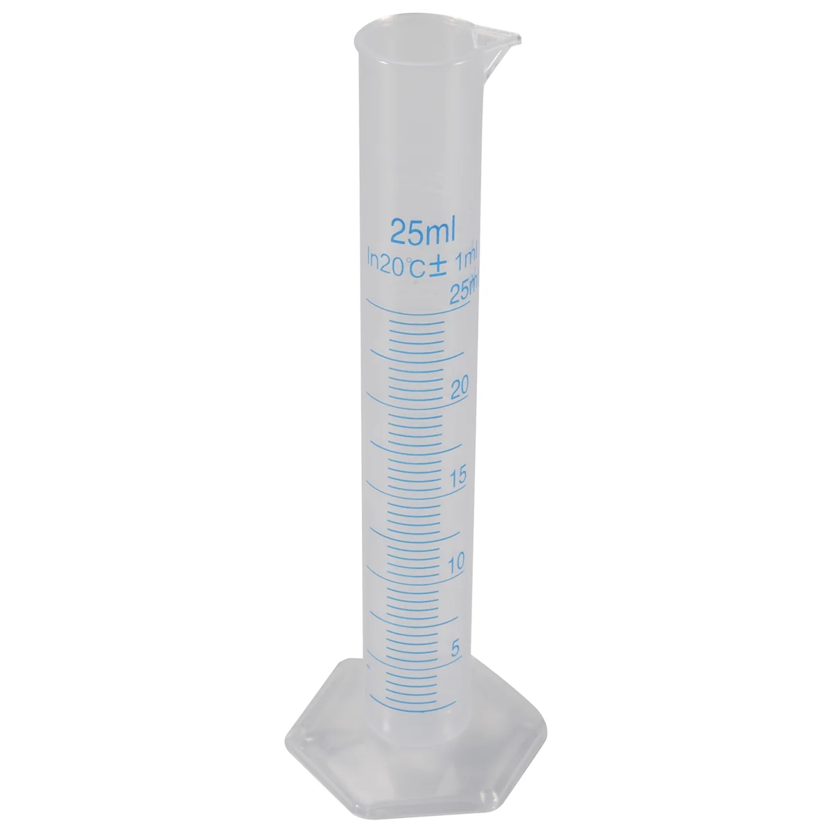 

AS97 Measuring Cylinder Plastic Graduated Tube Tool for Lab(25Ml)