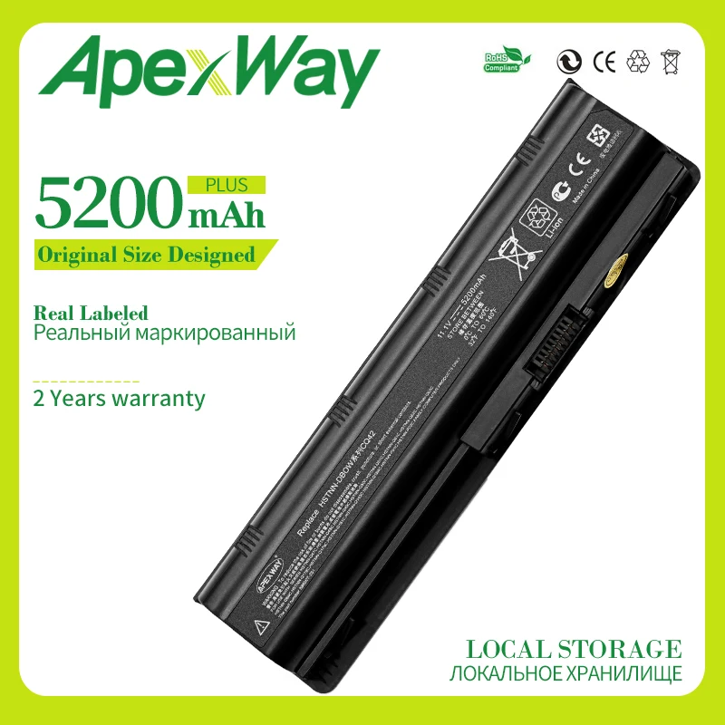 

ApexWay 5200mAh 11.1V Battery for HP Pavilion MU06 G6 DV3 DM4 DV6 DV7 G4 G7 635 CQ42 CQ72 MU09 593554-001 593553-001