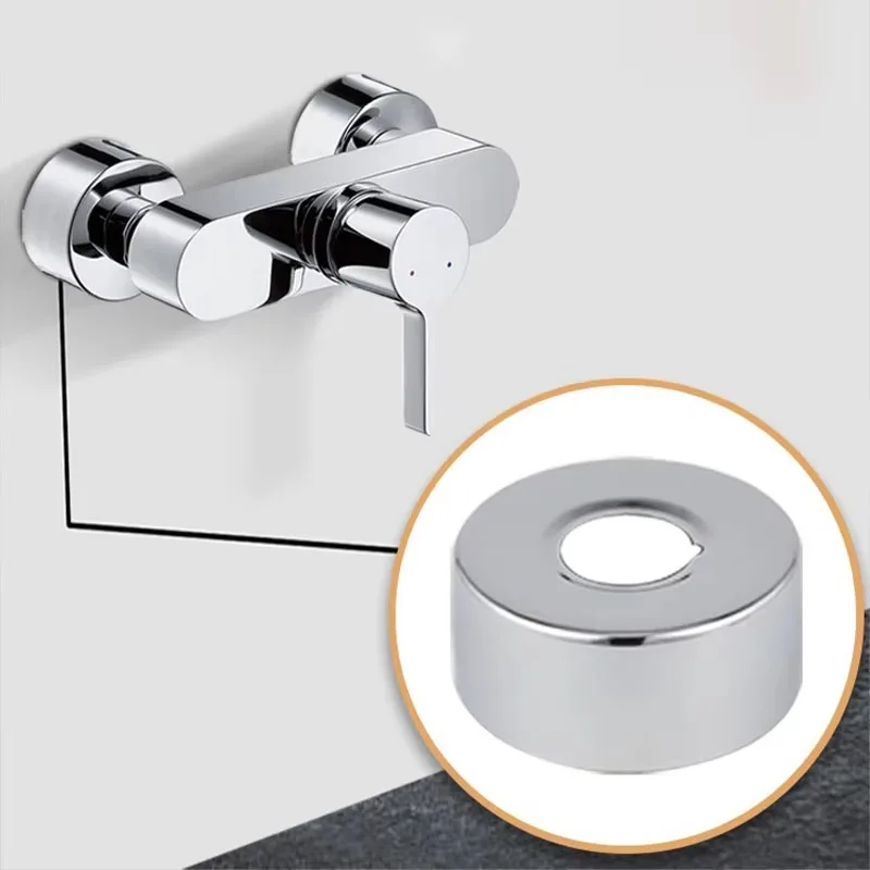 Stainless Steel Pipe Trim Cover, Shower Faucet Angle Valve Decorative Cover, Ugly Hole Conceal Plate for Home Bathroom Wall Pipe