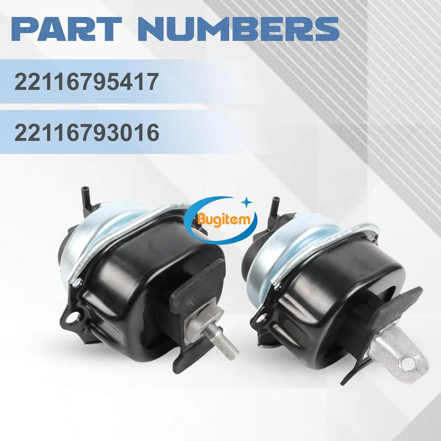 2PCS Engine Motor Mount Set 22116795417 22116793016 Fits For 2006-2014 X5 X6 E70 E71 E72 Automotive Replacement Engine Mounts