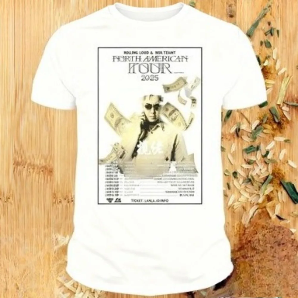 Skai Isyourgod المتداول بصوت عال Mry Team الحاضر 2025 جولة أمريكا الشمالية تي شيرت موضة المراهقين والكبار يحبون الموسيقى تي شيرت #4