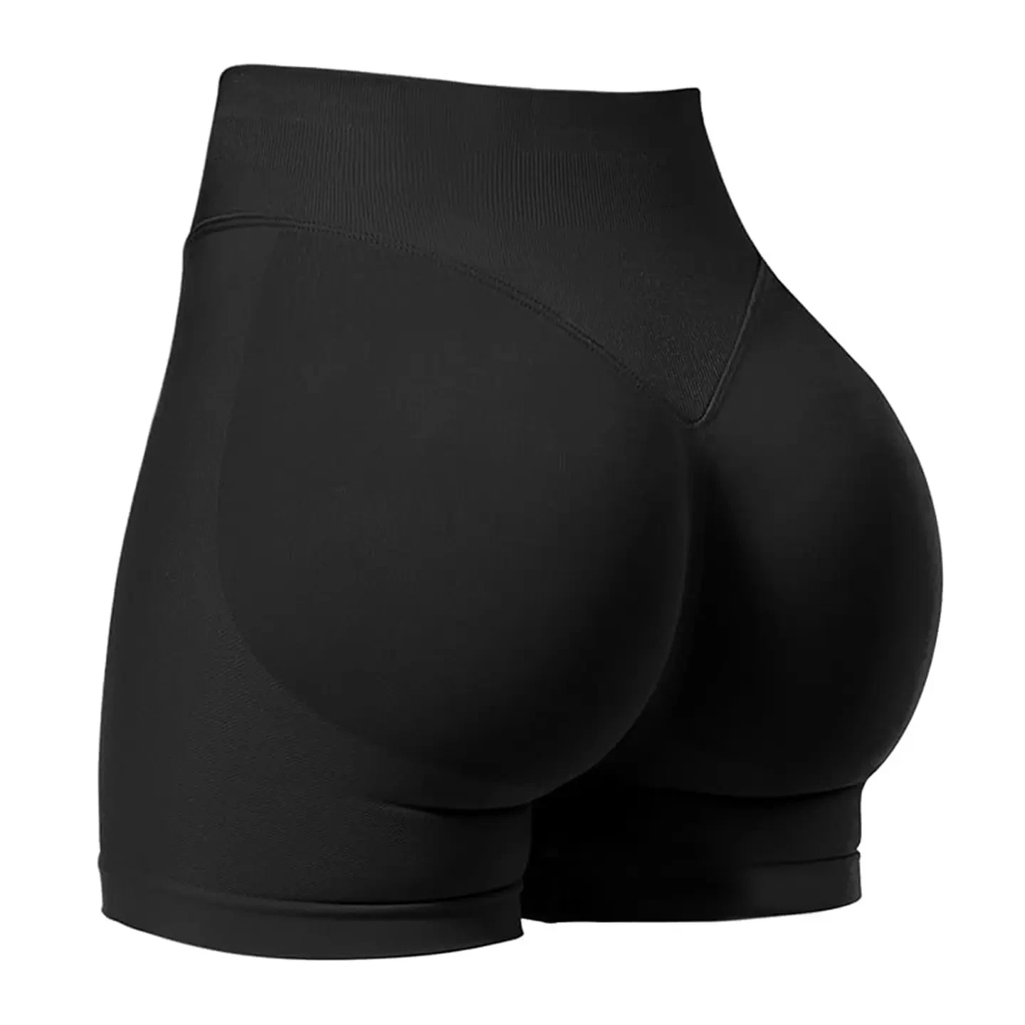 Pilates-Strickshorts, mittlere Intensität, Training, hohe Dehnbarkeit, pfirsichfarbene Hüften, keine unangenehme Linien, lässige Fitness