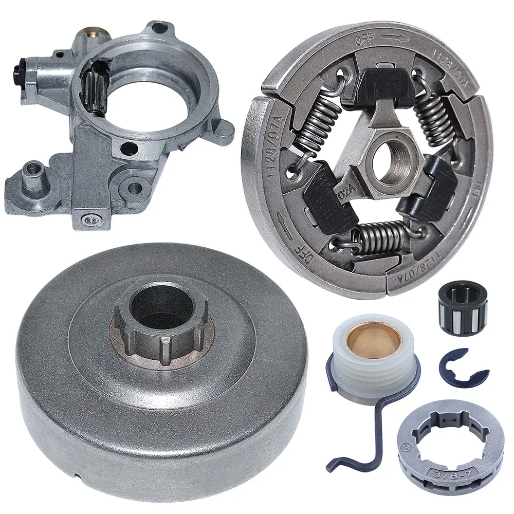 Piñón de embrague de 3/8 ", rodamiento de engranaje helicoidal para Stihl MS361, 044, 046, MS440, MS460