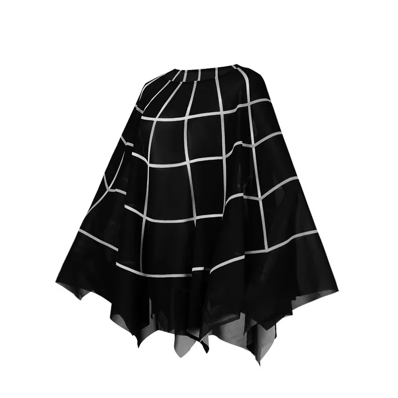 عباءة نسائية مطبوعة ثلاثية الأبعاد للجنسين موضة سوداء كوسبلاي شبكة جانبية معطف كيب عباءة تنكرية زي الهالوين كرنفال الزي