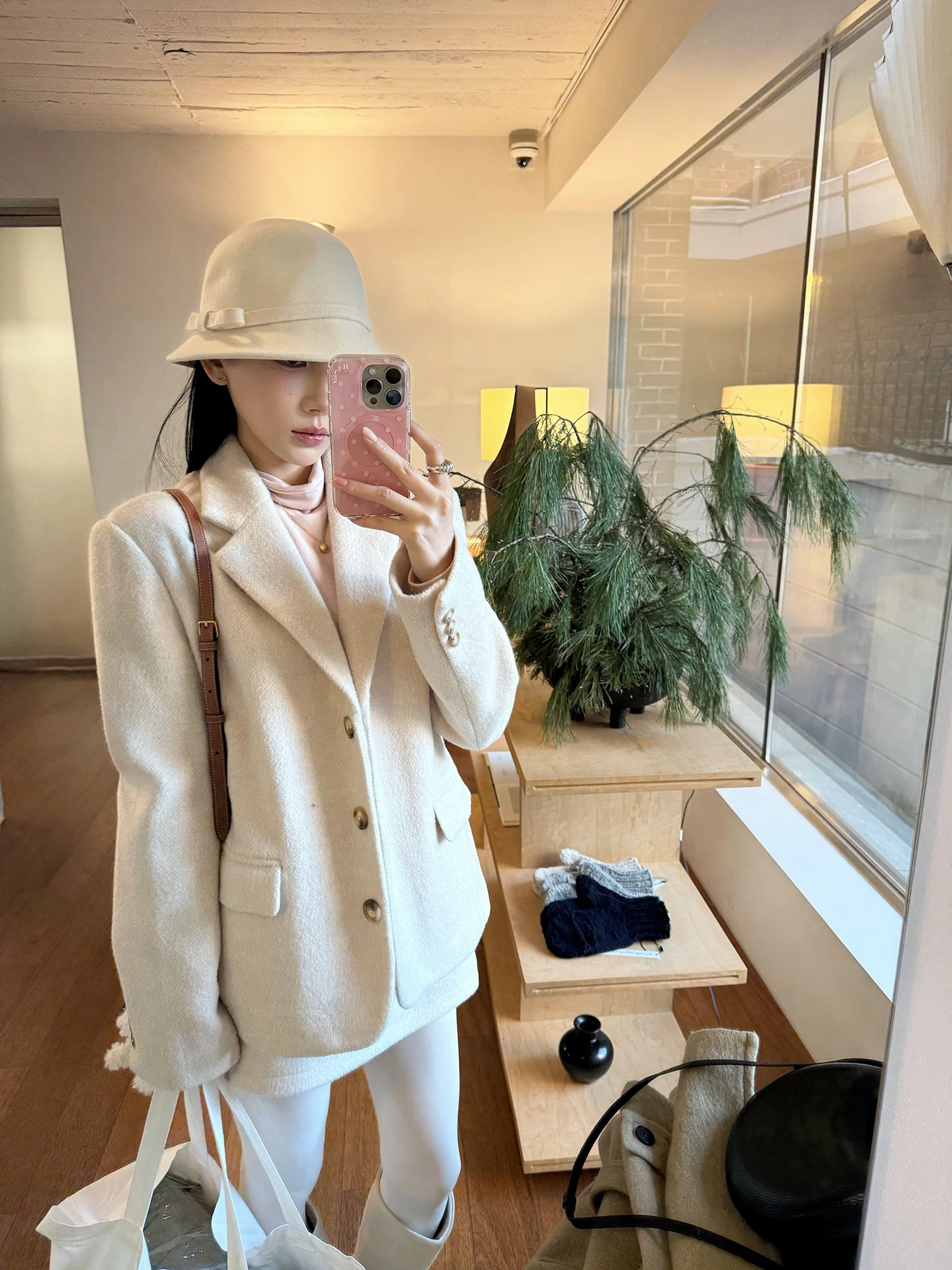 

Зимний модный комплект: шерстяная куртка с подплечниками и юбка, утепленная хлопком, новогодняя одежда в корейском стиле, женский ансамбль