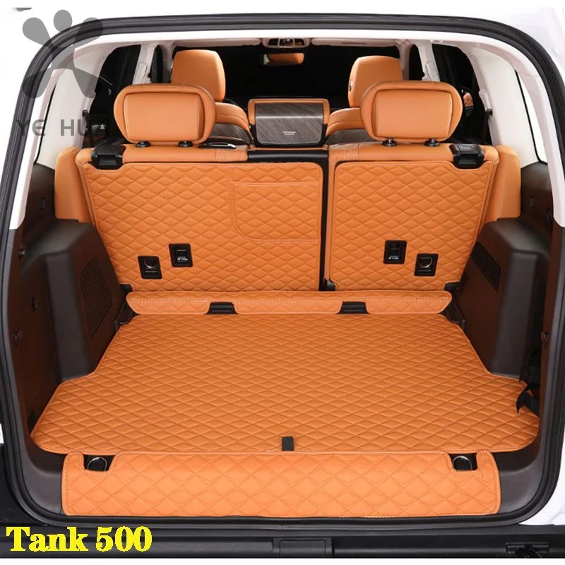 

For Great Wall GWM Tank 500 Accessories Modified Trunk Pad Special Waterproof Silk Ring Leather Interior Products For Trunk Pad