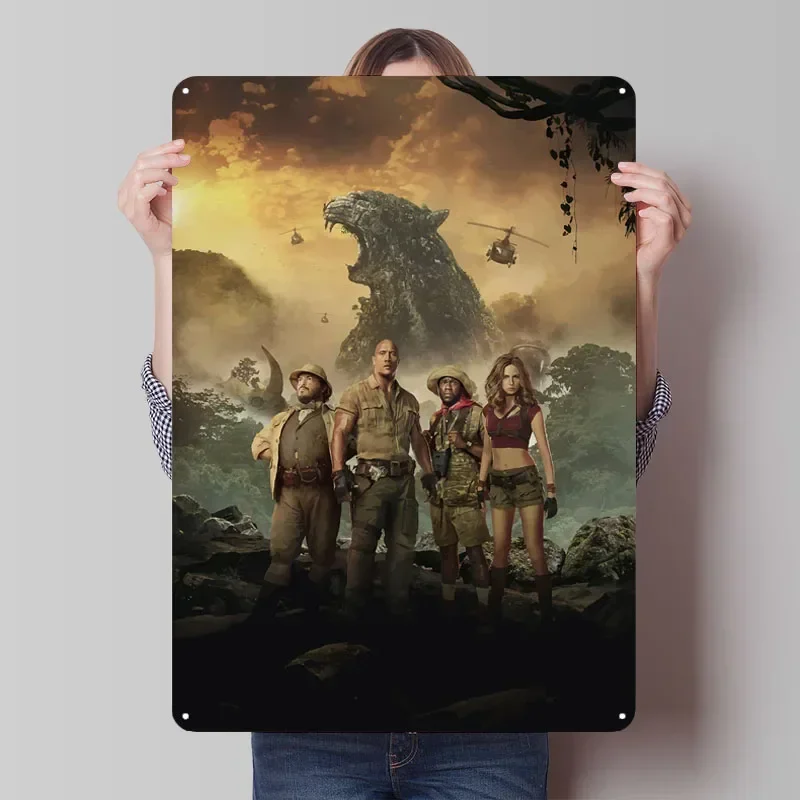 Jumanji الفيلم الكلاسيكي المعادن المشارك الديكور غرفة المعيشة ديكور الرجال تخصيص معدن القصدير علامات ل جدار الفن الديكور الرجعية #1