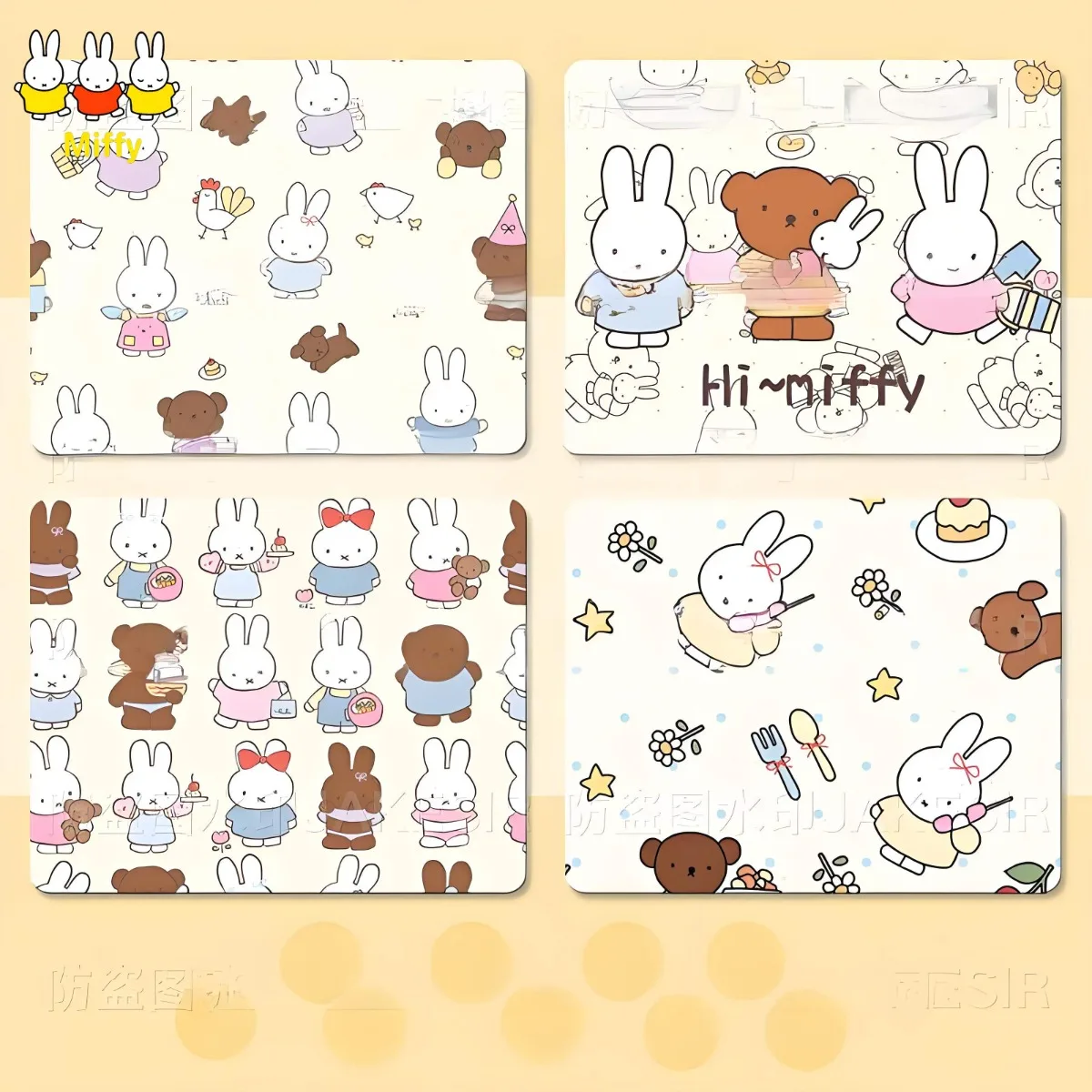Kawaii Miffy Mouse Pad Cute Cartoon Student Office Thickened Laptop Keyboard Desk Pad