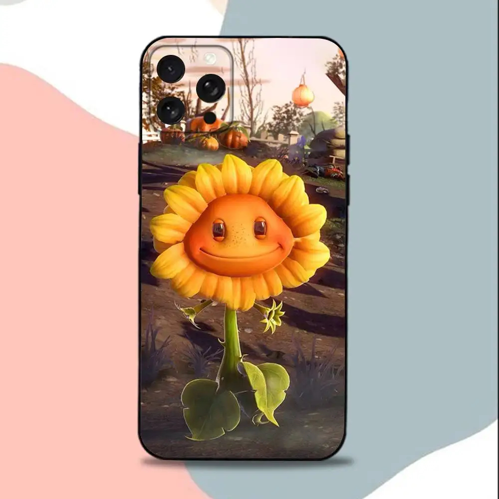 حافظة هاتف P-Plants vs Game Zombies-ES لهاتف iPhone 15,13,16,12,11,17,14,Plus,Pro,Max,XS,XR,X,SE,Mini,Soft غطاء أسود من السيليكون #4