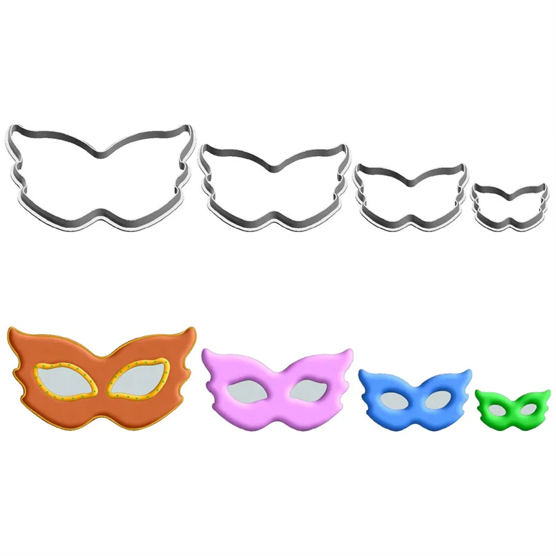 Four Specification Cartoon Clothing Decorative,Masquerade Mask,Plastic Molds,Cake Fondant Tools,Cookie Sushi and Fruits Cutters