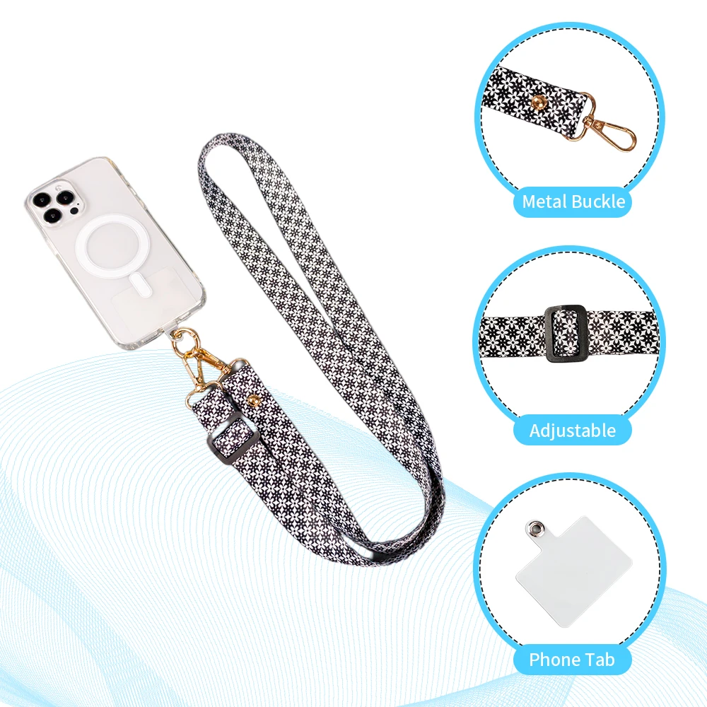 

Universal Crossbody Phone Lanyards Adjustable Mobile Phone Strap Landyard Neck Rope for Cell Phone Hanging Cord Strap Anti-loss