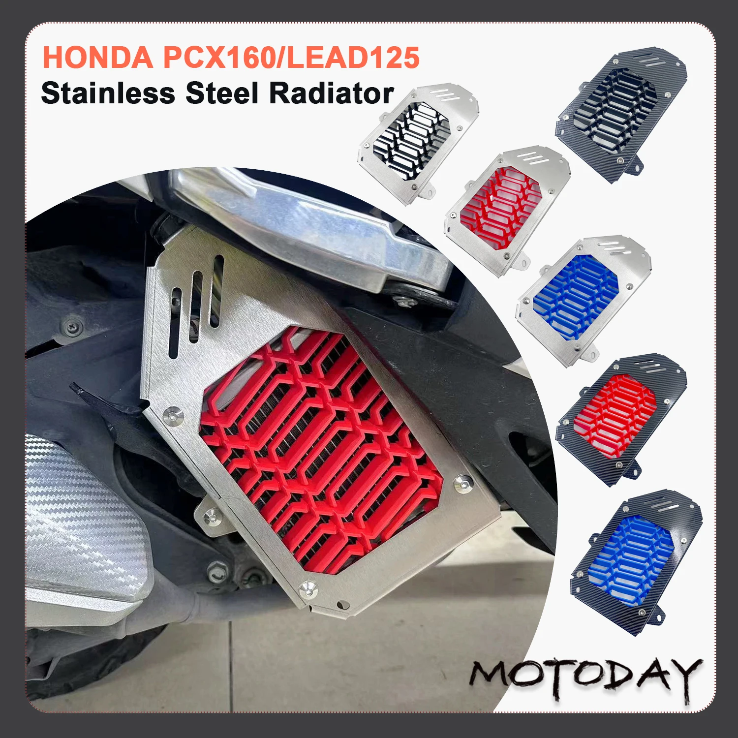

For HONDA PCX160 Stainless Steel Radiator LEAD125 Accessories PCX160 Accessories LEAD 125 2025 Accessories Motorcycle Accessorie