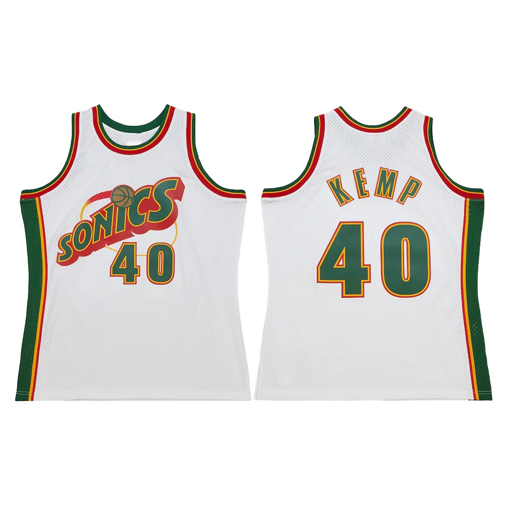 Nueva camiseta de baloncesto americana para hombre, camiseta clásica Retro, versión 07, Seattle No. 35 camiseta de jugador Kevin Durant Gold SuperSonics