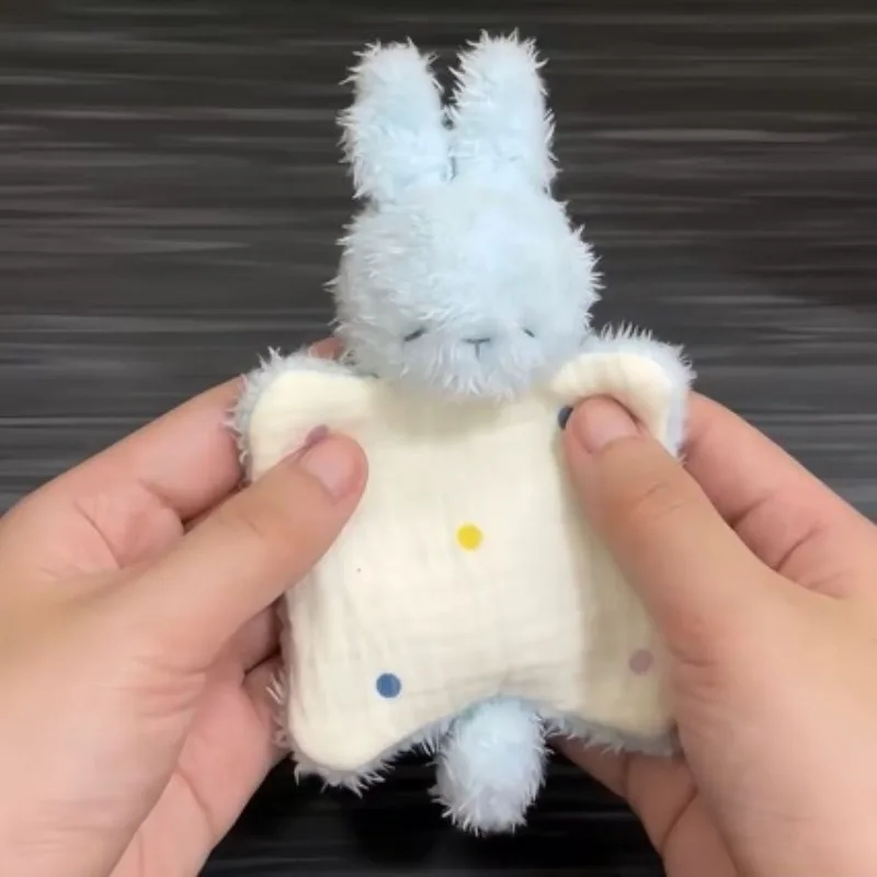 Couverture de sécurité lapin, jouet en peluche douce pour enfants, poupée animale confortable et confortable, cadeau apaisant