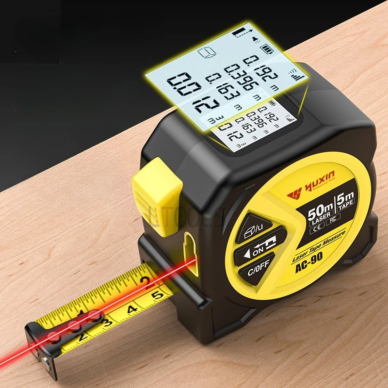 

2-in-1 Laser Tape Measure Multi Functional High-precision Digital Rangefinder Convenient Infrared Intelligent Tape Measure 1 Pcs