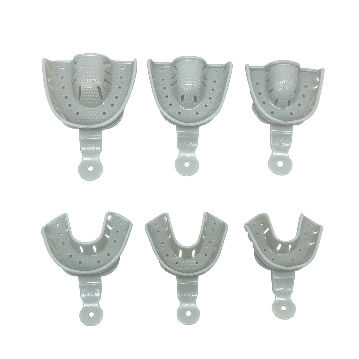 5 Style Childrens and Adults Dental Impression Plastic Trays Dental Care Teeth Holder Dental Materials Supply For Oral Tools