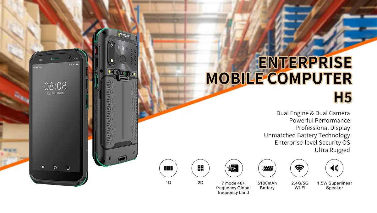 ZXY HENEX Portable Data Collector Handheld 1D 2D Barcode Scanner with Touch Screen Android Terminal Device USB WIFI 4G GPS Inter