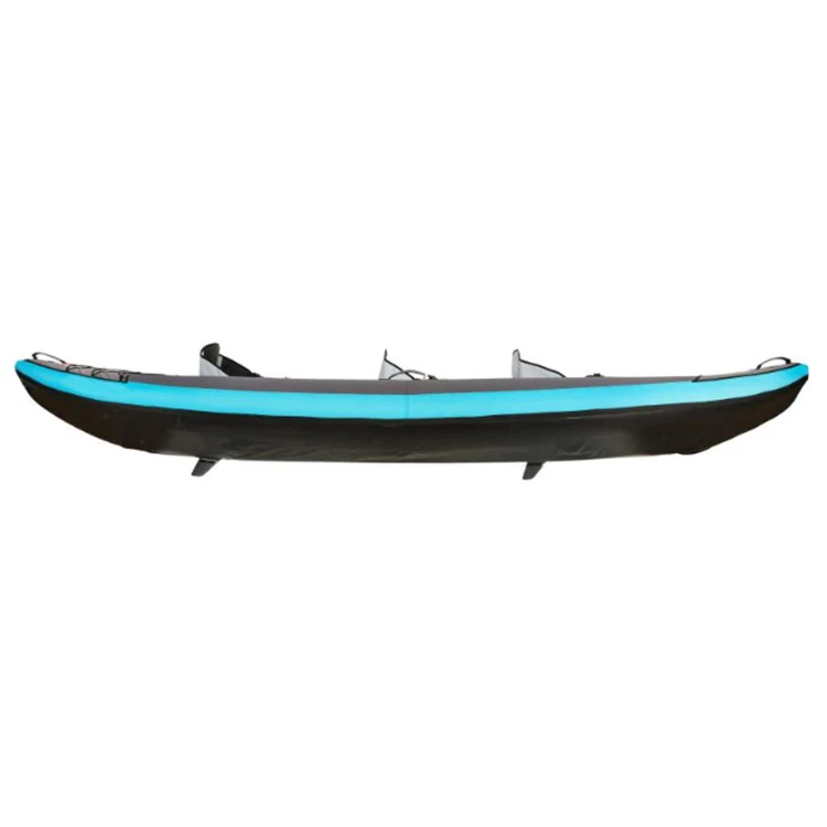 Blue PVC Inflatable Kayak 3 Person Fishing Inflatable Kayak Boat