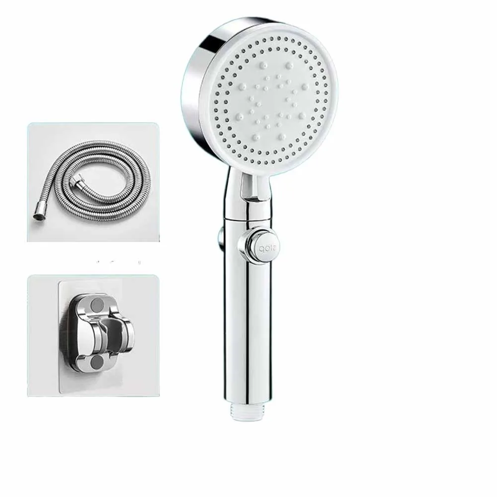 

5-режимный набор насадок для душа со шлангом длиной 1,5 м и регулировкой кронштейна. Насадка для душа с остановкой одним касанием. Водосберегающий ручной душ.