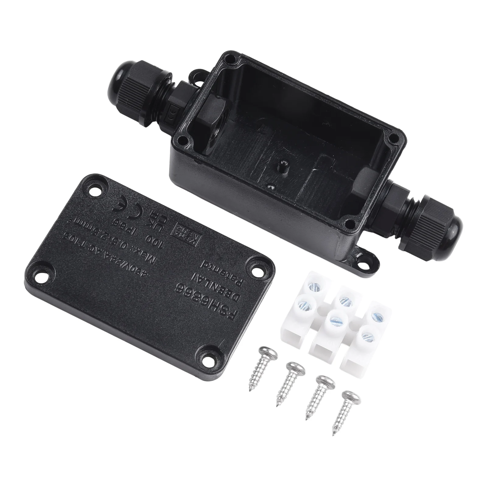 Caja de conexiones de 71,5x35x23mm, conector de Cable IP65 negro, contenedor de conexiones, caja de conexiones impermeable para el hogar, práctica, nueva