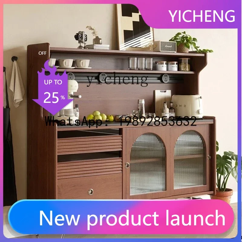 

X1 Solid Wood Furniture Cabinet Wall-Mounted Integrated Multi-Functional Vintage Balcony Cabinet Boxwood Rock Slab Sideboard