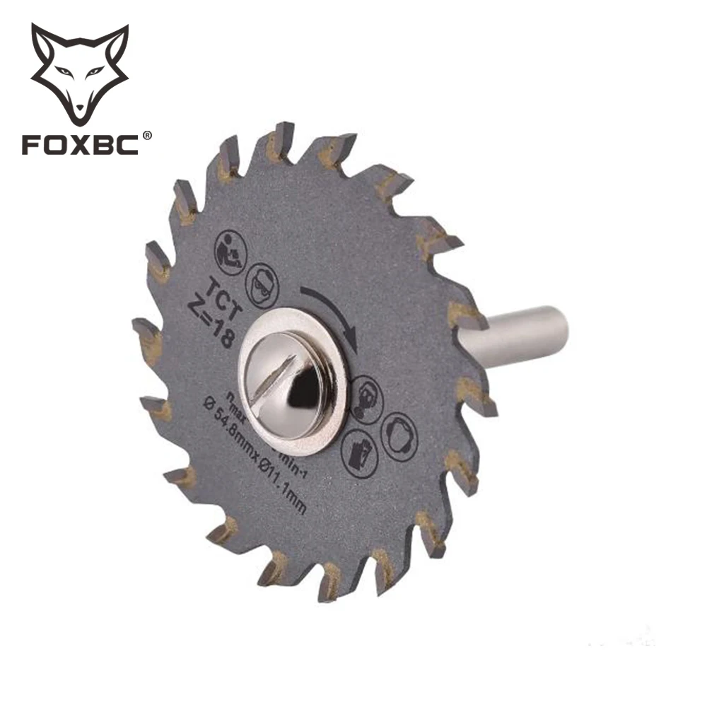 FOXBC 3PCS 54.8mm Carbide Circular Saw Blades Wood Metal Cutting for Rotary Tool