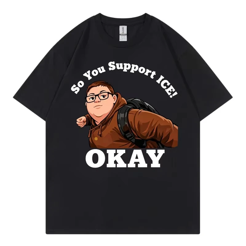 So You Support Ice Okay Punch Kid Meme T Shirt Fashion Casual Short Sleeve T-shirts Men Women Summer 100%cotton Loose T-shirt