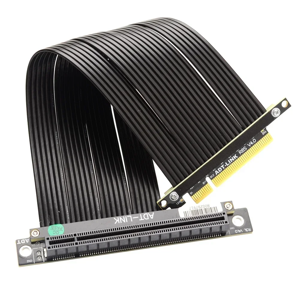 PCI Express PCI-E 4.0 Riser Card Extender Gen4 8X to 16X Slot Riser Adapter Extension Cable PCIe X8 X16 Riser For GPU BTC Mining