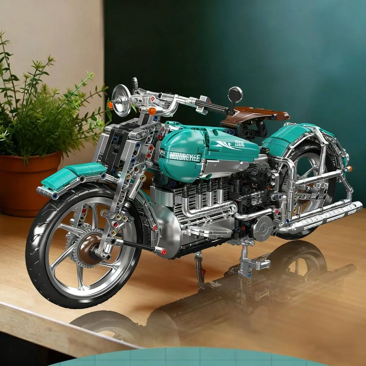 

Конструктор Mold King American Cruise Motorcycle 23004: Модель для сборки, развивающая игрушка MOC, подарок на день рождения