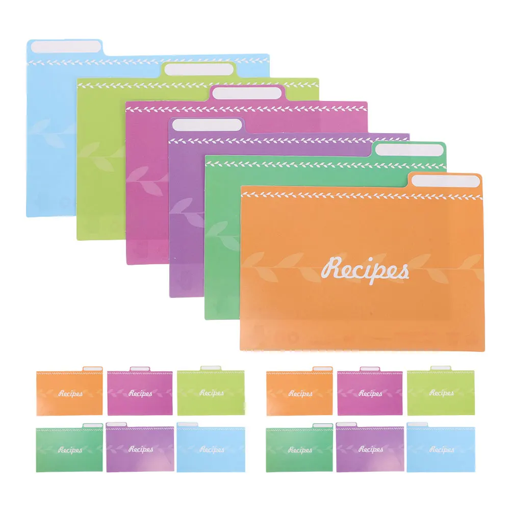 

18 Pcs Russian Recipe Index Cards Dividers Binder Menu Food Note Paper Kitchen Category