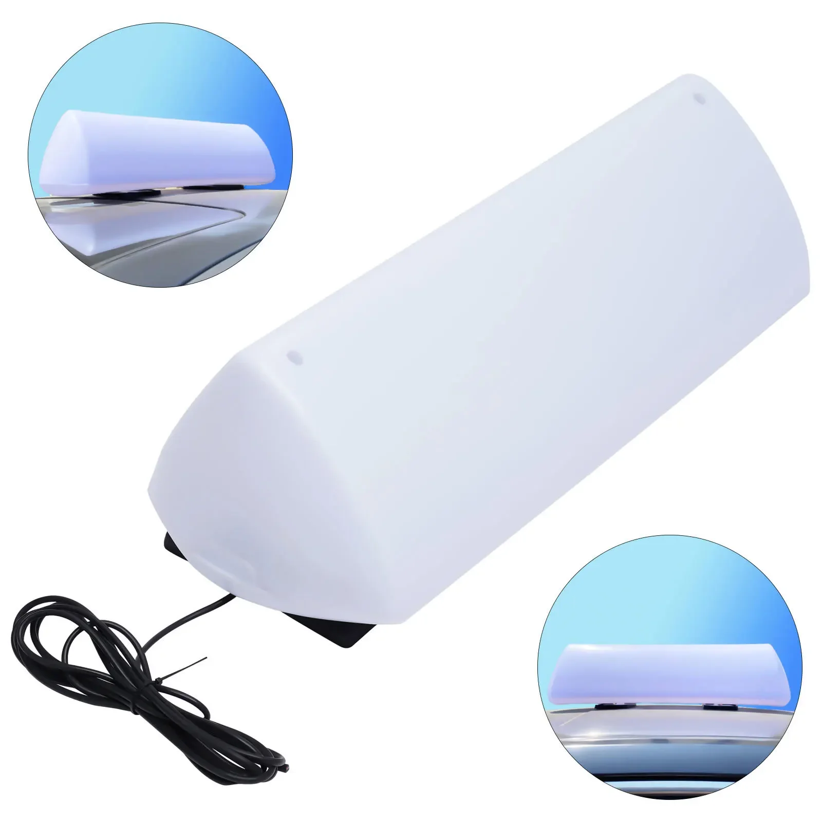 لافتة ضوء سقف سيارة أجرة 56 سم - جزء علوي فارغ LED قابل للتخصيص بنفسك، ضوء إعلان 11 وات (سفينة أمريكية سريعة)