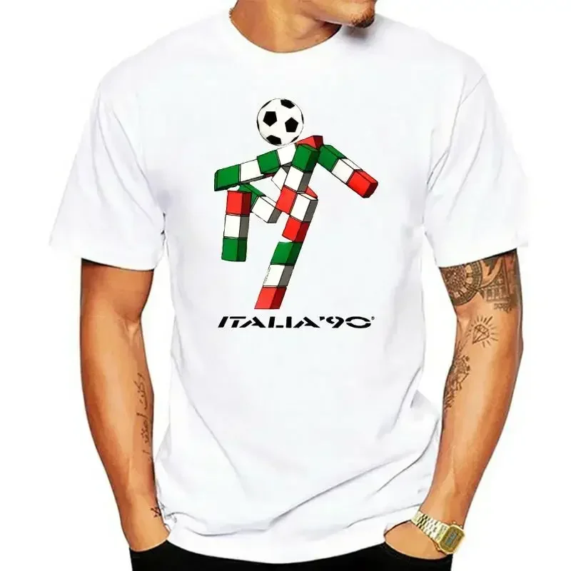 2024 Summer vintage canime clothes New Arrival Hot Sale Italio 80s Football Mascot Italy Tumblr Soccer Mens Retro 2 T Shirt