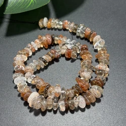 Black Super Seven Quartz crystal 7-9mm  nature  for DIY making jewelry necklace 38cm FPPJ wholesale loose beads