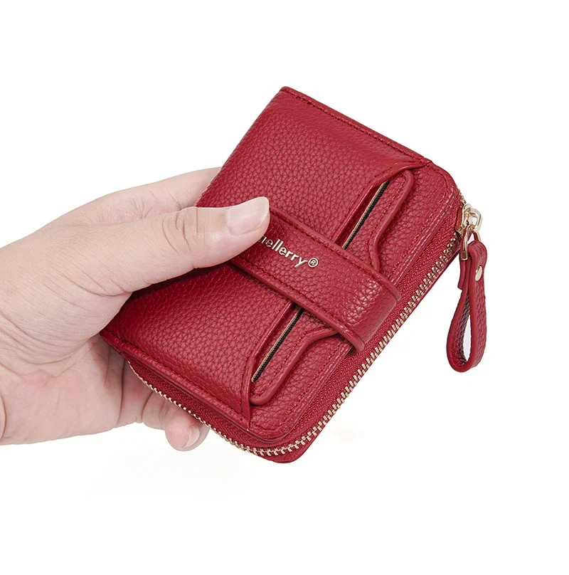 

New Short Women Zipper Wallets Large Capacity Card Holder Brand Female Purses Quality Coin Pocket Photo Holder Wallet for Girls