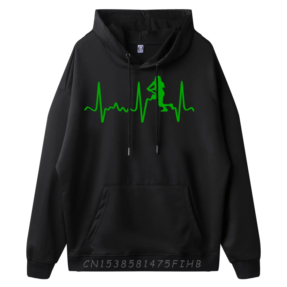 Green Softball Slap Hitter Heartbeat Designer Hoodie Skin-Friendly And Soft Gifts For Men Christmas