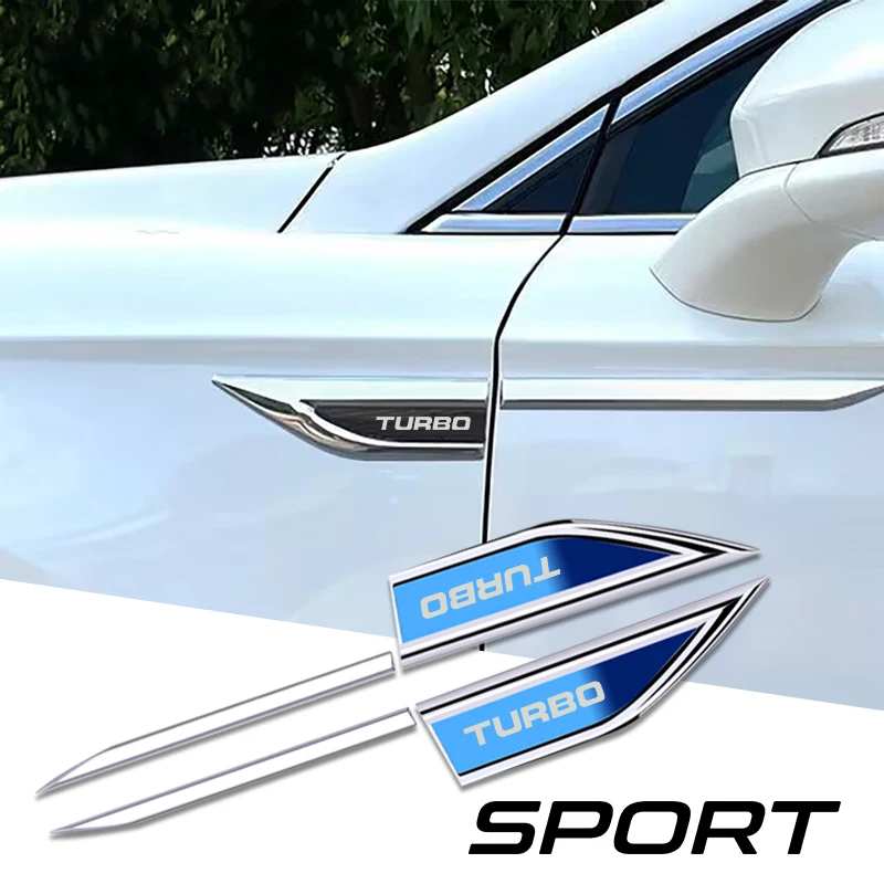 Side Doors Blade Car Stickers, Acessório para carro, Interior para carro, Turbo Sport, 2pcs