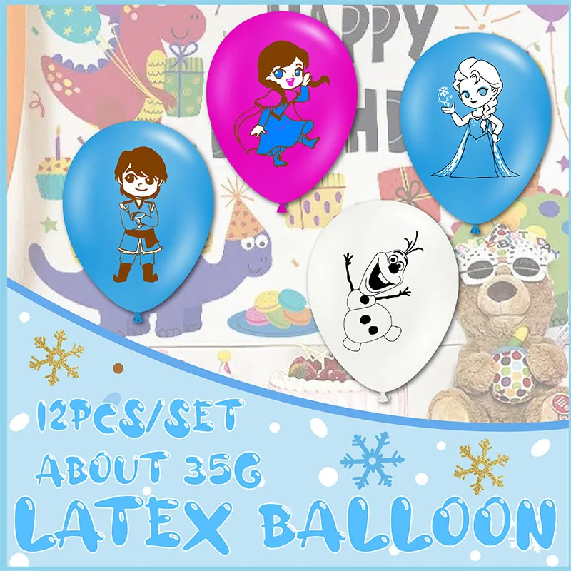 Frozen Princess Party Cartoon Character Balloons for Birthday Wedding Accessories Christmas Inflatables Baby Shower Decoration