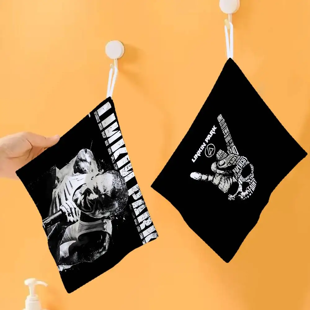 Band L-Linkin P-Park Polyester Cotton Hanging Kitchen Towel, Soft Hand Wiping Towel, Reusable for Kitchen Bathroom Home