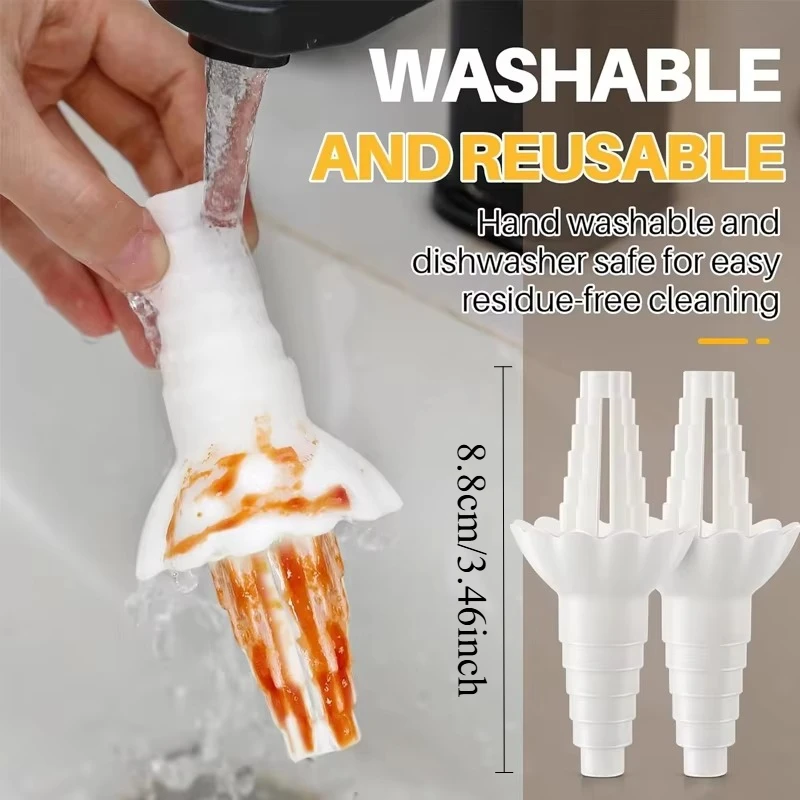 1pc Universal Bottle Emptying Kit Reusable Liquid Transfer Connector No Waste Sub-bottle Funnel Adapter Household Kitchen Tools