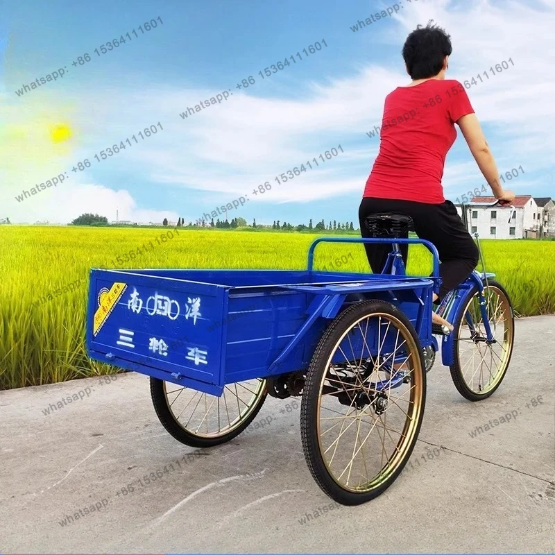 Adult Pedal Scooter with Handlebar, Cargo Bike, Stall Bike, Foot Brake, Human Power Tricycle