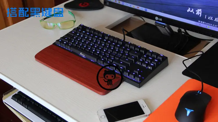 African Padauk Mechanical Keyboard Solid Wood Handle Ergonomics Wrist Rest Customization FILCO Hhkb/ikbc/Magic Duck Accessories