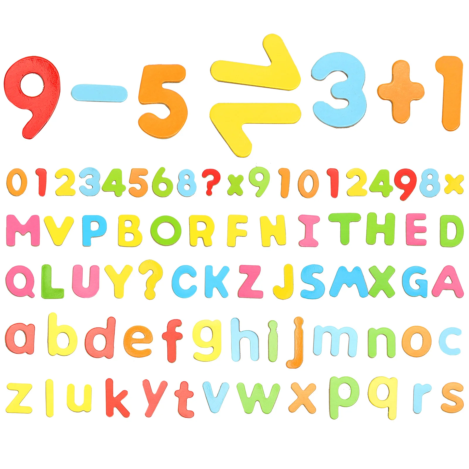 Colorful Alphabet Stickers Wooden Magnetic Fridge Refrigerator Magnets Educational Number Kids Learning Toys Gifts