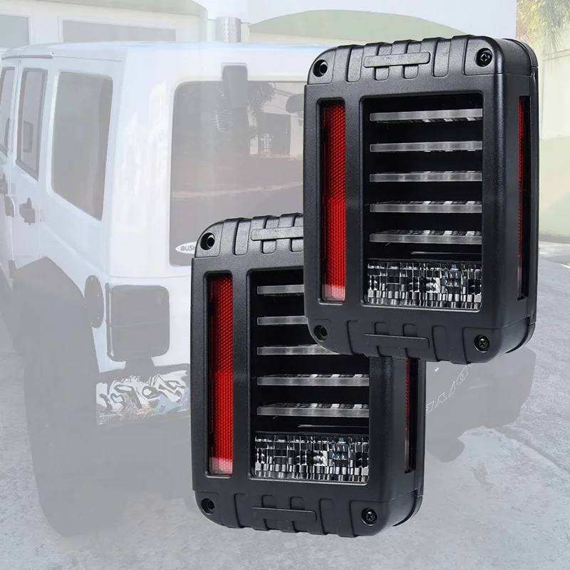 Pair LED Tail Light Rear Turn Singal Reverse Lights Waterproof IP67 For 07-16 Jeep Wrangler JK 2 Door /4 Door