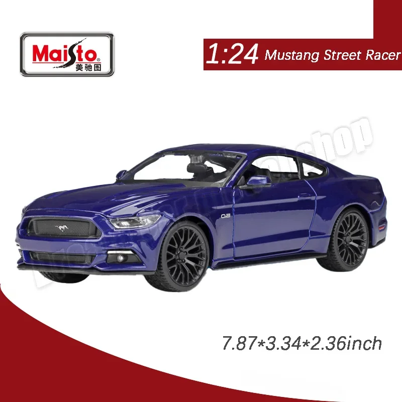 1/24 Maisto 2014 Ford Mustang Street Racer Alloy Model Car Decoration Ford Mustang GT Car Model Boys\' Toy Car Model Wholesale