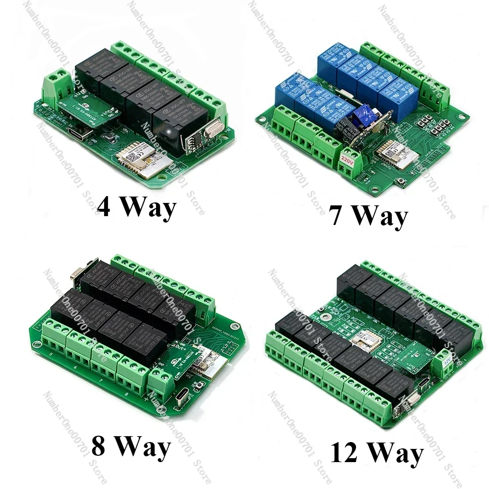 WiFi Smart Switch 4-24 Way - 7-27V DC/85-250V AC Relay Module with RF 433MHz & Smart Life APP Control