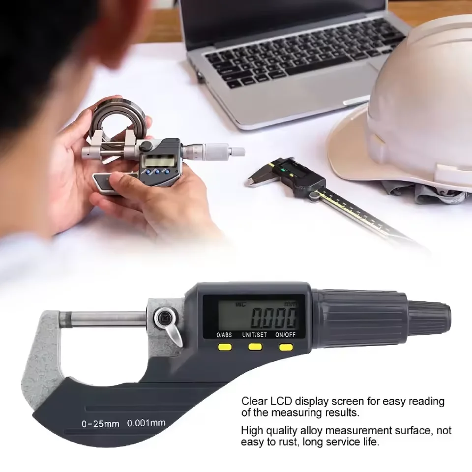 

High Quality 0-25mm Micron Digital outside Micrometer Electronic Gauge 0.001mm Precision Digital Measuring Tool