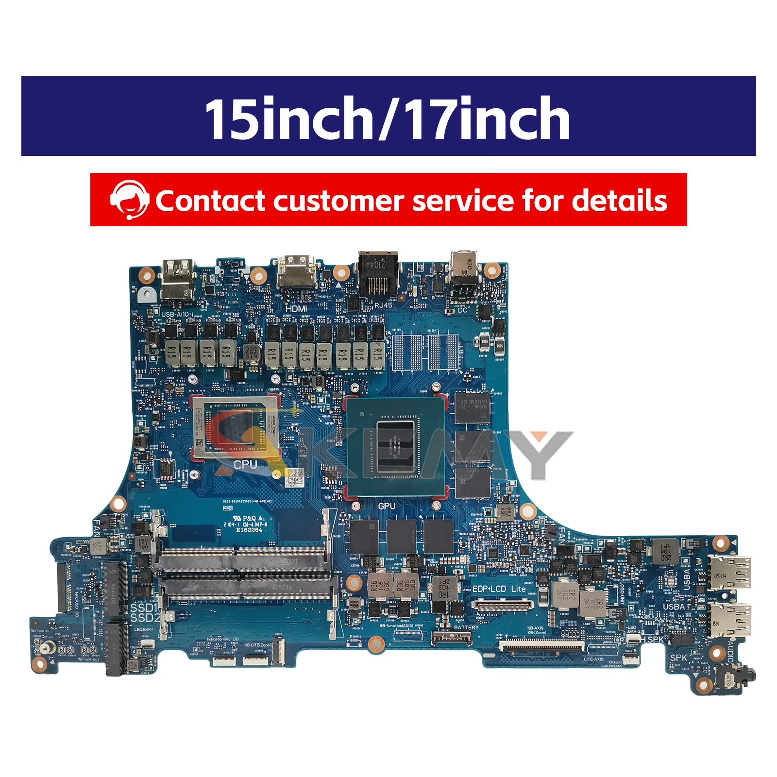 6050A3250202 Laptop Motherboard For ASUS ROG Strix G15 G513IM G513I Notebook Mainboard With R5-4600 R7-4800 R9-4900 CPU Tests OK